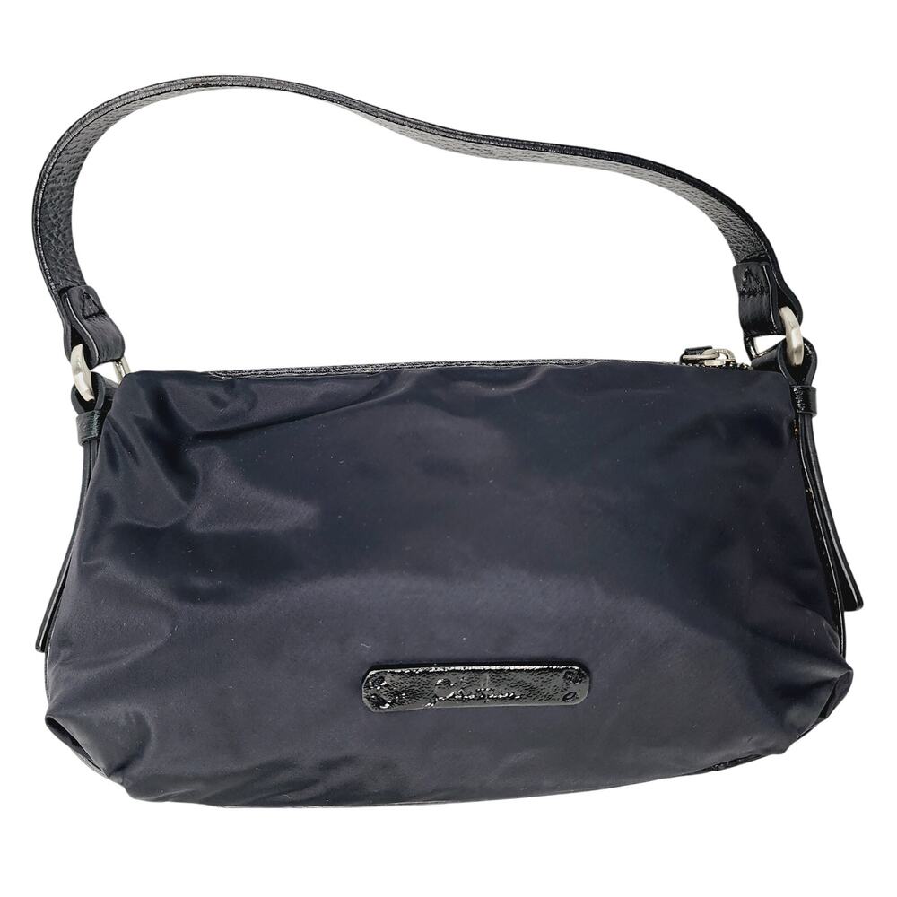 Cole Haan Nylon Small Hobo Shoulder Bag Black Minimalist Y2k Travel Purse
